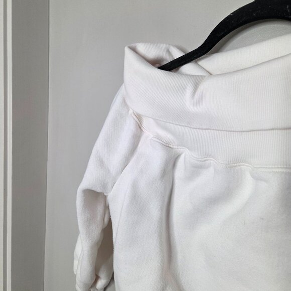 GOOD AMERICAN White Boatneck Cropped Sweatshirt - Picture 2 of 4
